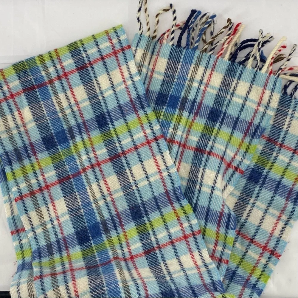 Avocado‎ Plaid Cashmere Scarf Made in Ireland